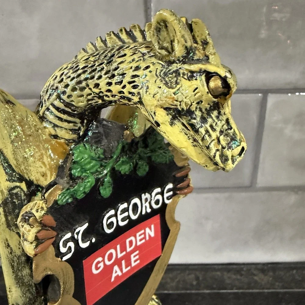 St. George Hampton, Virginia Golden Ale Dragon Beer Tap Handle- Read Description
